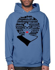 she is unique 16# - black girls or women- Hoodie