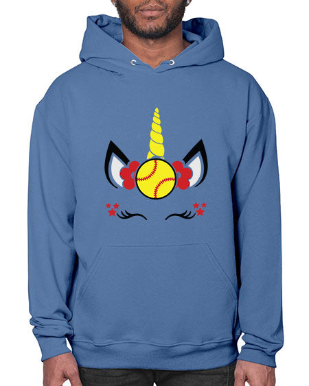 softball unicorn 398# - softball- Hoodie