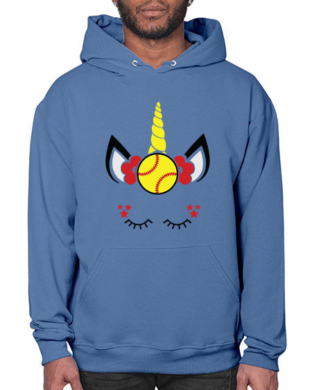 softball unicorn 400# - softball- Hoodie