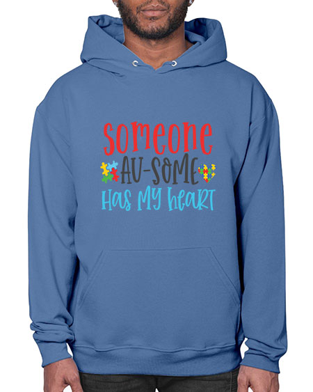 someone ausome has my heart Style 40# - autism- Hoodie