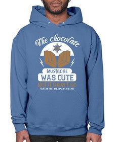 the chocolate mustache was cute but it didnt go with his blonde head 415# - chocolate- Hoodie