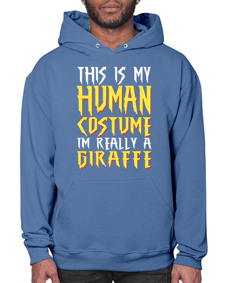 this is my human costume im really a giraffe - giraffee- Hoodie