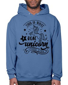 this is what a real unicorn black 436# - unicorn- Hoodie