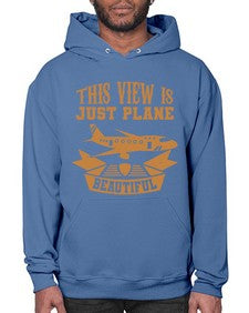 this view is just plane beautiful  44# - airplane- Hoodie
