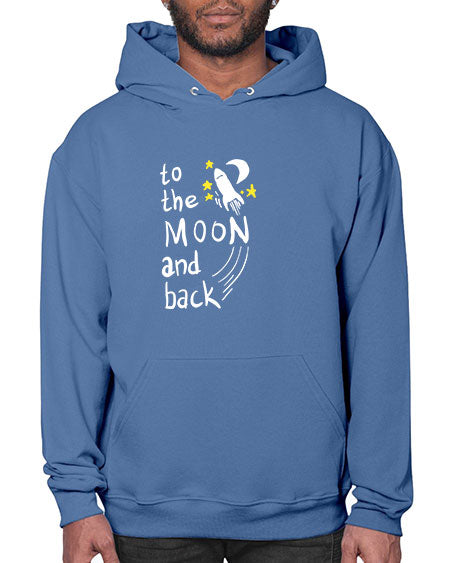 to the moon and back 9# - moon- Hoodie