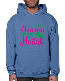 unicorn it heart 467# - unicorn- Hoodie