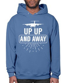 up up and away  46# - airplane- Hoodie
