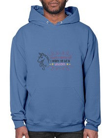 when i grow up i want to be a unicorn 554# - unicorn- Hoodie