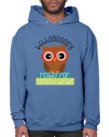 whooos ready for second grade 1007# - second grade- Hoodie