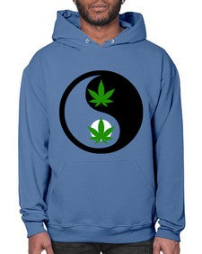 yin and yang weed 1264# - marijuana- Hoodie