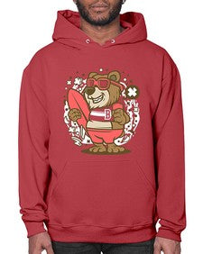 Bear surfing 17# - cartoon animals- Hoodie