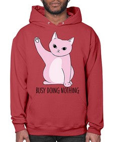 Busy Doing Nothing - cats- Hoodie