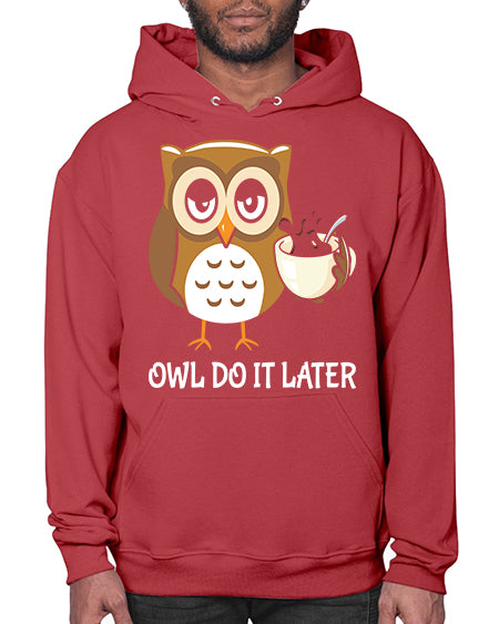 Do It Later funny Cute A TurtleRabbit 4# - owl- Hoodie