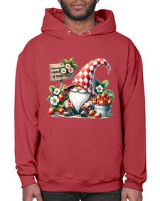 Gnome Strawberry Patch 999# - strawberry- Hoodie
