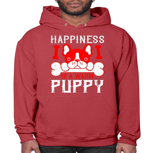 Happiness is a warm puppy Style 203# - dogs- Hoodie