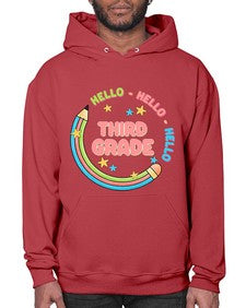 Hello third Grade Pencil 346# - third grade- Hoodie