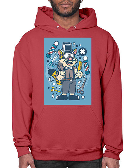 Hipster Barber Leopard835# - barber- Hoodie