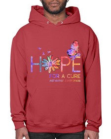 Hope For A Cure Alzheimer Awareness Flower 162# - alzheimers- Hoodie