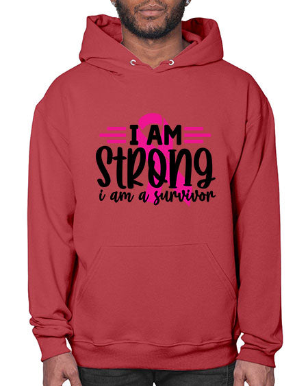 I Am Strong I Am a Survivor 20# - breast cancer- Hoodie