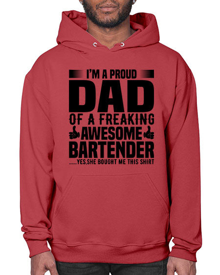 Im a proud dad Style 228# - bartender- Hoodie