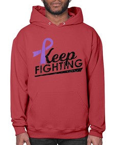 Keep Fighting Alzheimers Epilepsy Warrior Awareness Ribbon 190# - alzheimers- Hoodie