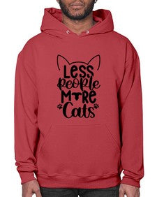 Less People More Cats Style 97# - cats- Hoodie