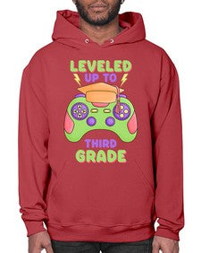 Leveled up to third Grade 472# - third grade- Hoodie