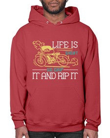 Life is short so grip it and rip it 43# - motorcycle- Hoodie