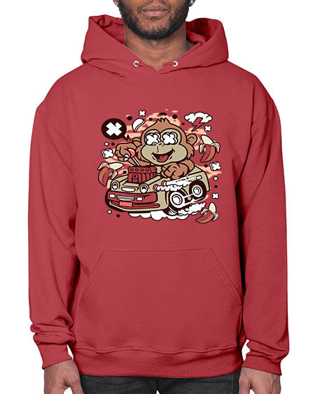 Monkey Hotrod - monkey- Hoodie