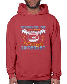 Networking for dummies your computer magic internet 22# - computer- Hoodie