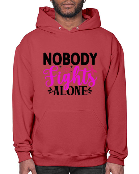Nobody Fights Alone 12# - breast cancer- Hoodie