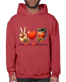 Peace Love Strawberry Festival 1479# - strawberry- Hoodie