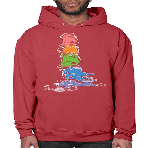 Pride Kawaii Cats Pile Cute Anime 277# - anime- Hoodie