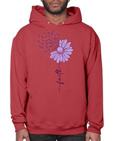 Purple Daisy Faith AlzheimerS Awareness 209# - alzheimers- Hoodie