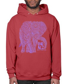 Purple Elephant Alzheimer Awareness 210# - alzheimers- Hoodie