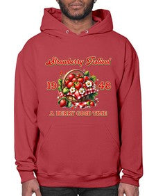 Retro Berry Strawberry Festival 1503# - strawberry- Hoodie