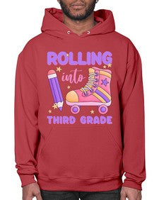 Rolling into third Grade 790# - third grade- Hoodie