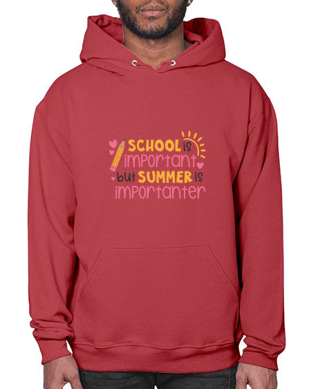 School is important but summer is importanter 84# - summer- Hoodie