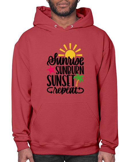 Sunrise Sunburn Sunset Repeat Style 16# - summer- Hoodie