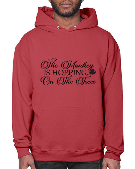 The monkey is hopping on  - monkey- Hoodie