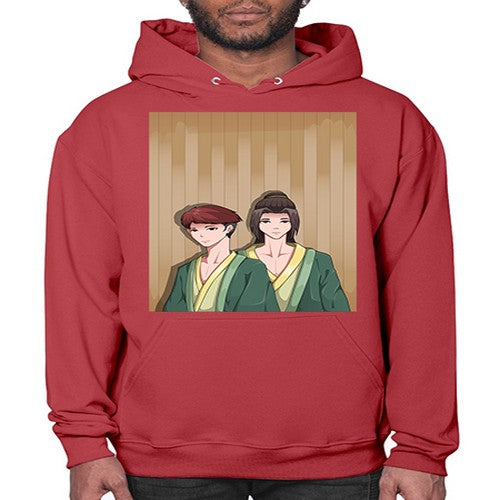Two man in a hot spring 18# - anime- Hoodie