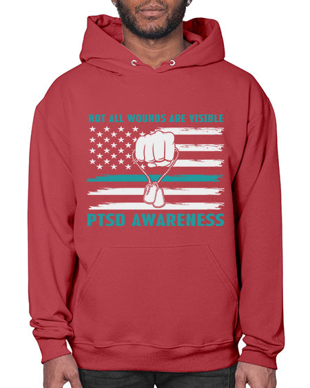 Veteran PTSD Not all wounds 4# - PTSD- Hoodie