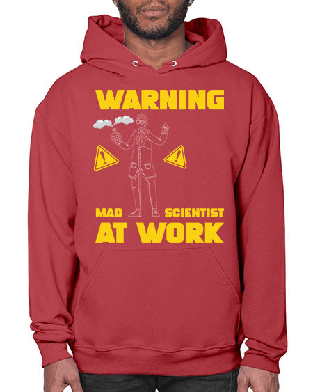 WarningMadScientistAtWorkScientistSkinite Scientist Skinite 13# - general science- Hoodie