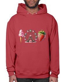 Watercolor Strawberry Fair 1693# - strawberry- Hoodie