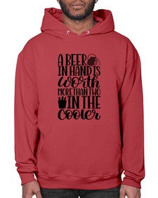 a beer in hand is worth 516# - beer- Hoodie