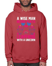 a wise man never plays leapfrog with a unicorn 5# - unicorn- Hoodie