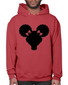 afro puffs girl 77# - black girls or women- Hoodie