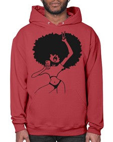 afro woman taking selfie 66# - black girls or women- Hoodie