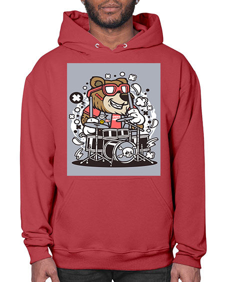 bear drummer 33# - bears - animals- Hoodie