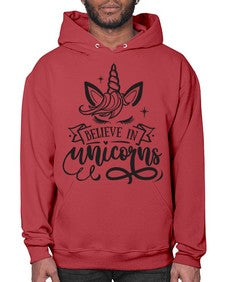believe in unicorns black 55# - unicorn- Hoodie